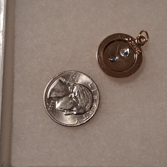 Circle Pendant- Pink & Gold - Picture 2 of 2